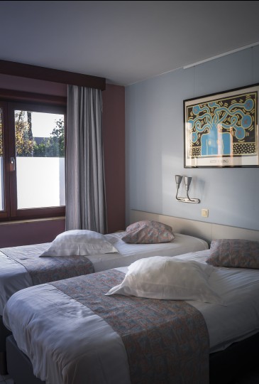 Zicht op een twee persoonskamer